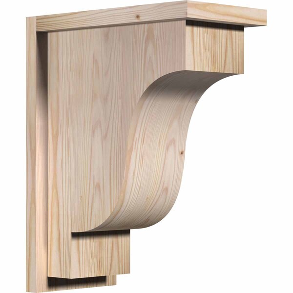 Ekena Millwork Newport Smooth Corbel w/Backplate, Douglas Fir, 7 1/2"W x 14"D x 18"H COR08X14X18NEW01SDF - main